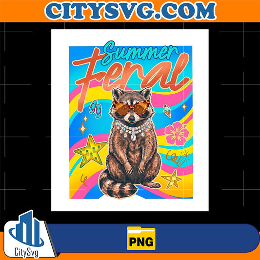 Summer-Feral-Raccoon-Tropical-Png