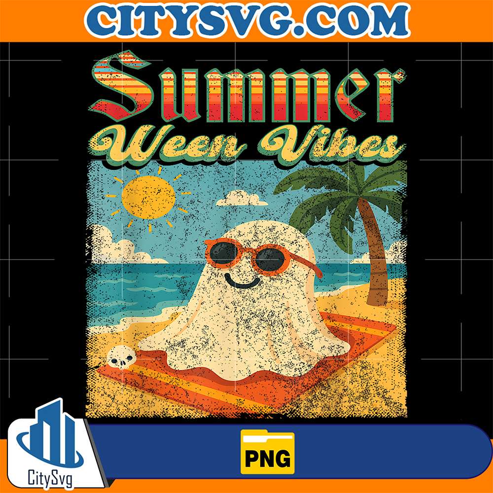 Summer-Ween-Vibes-Ghost-Funny-Summer-Halloween-Png