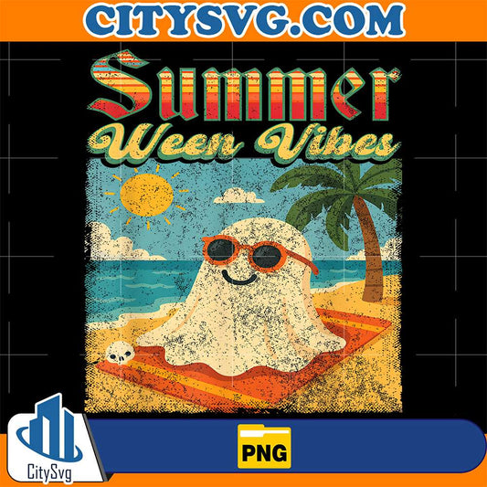 Summer-Ween-Vibes-Ghost-Funny-Summer-Halloween-Png