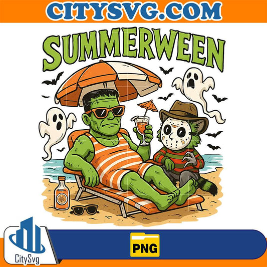 Summerween-Horror-Frankenstein-And-Jason-Voorhess-Png