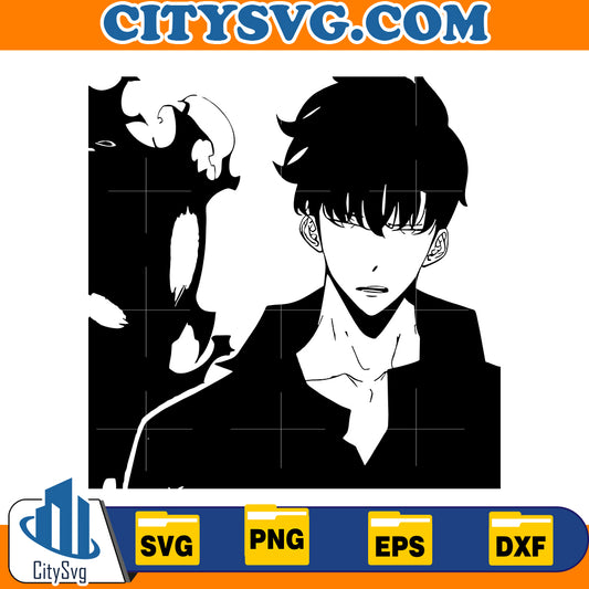 Sung Jin-woo Svg, Solo leveling svg, anime svg, Digital Download 12