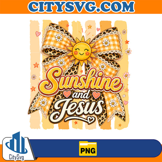 Sunshine-And-Jesus-Leopard-Bow-Faith-Png