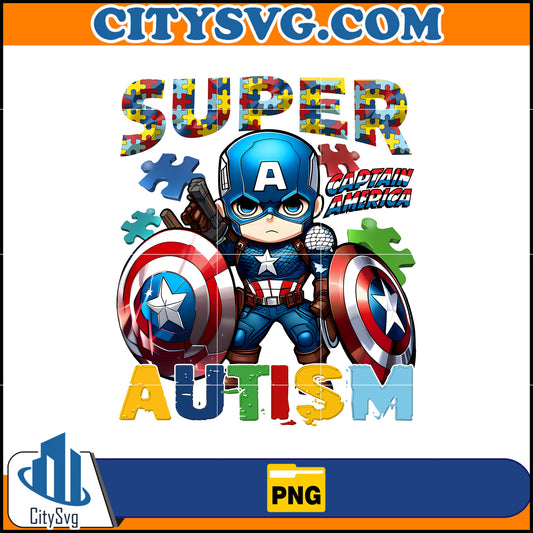 Super Captain America Autism Png