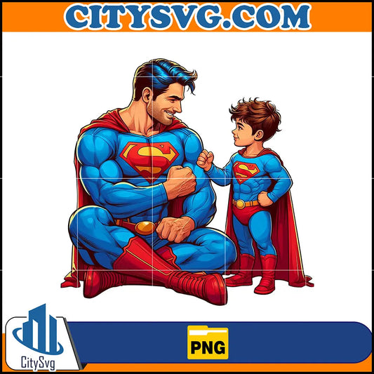 SuperManDadAndSonPng