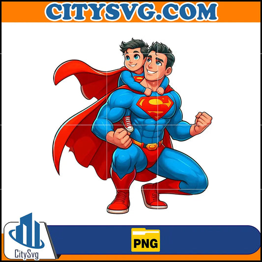 SuperManDadAndSonPng