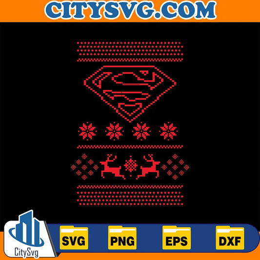 SuperManUglyChristmasSvg