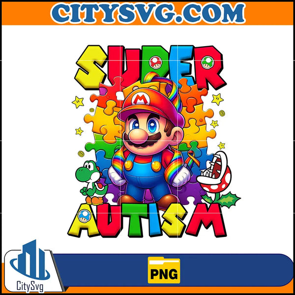 Super Mario Autism Png, Cartoon Autism Png, Autism Awareness, Autism Q ...