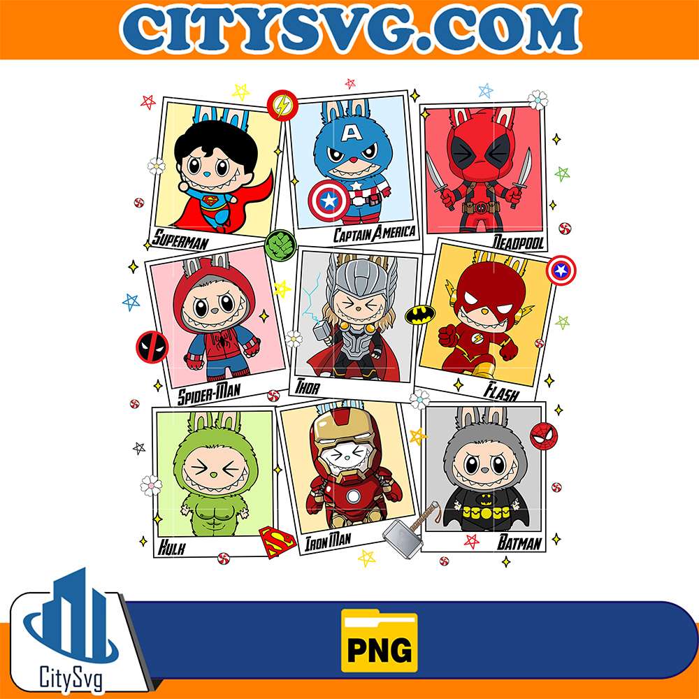 Superhero-Labubu-Bunny-Png