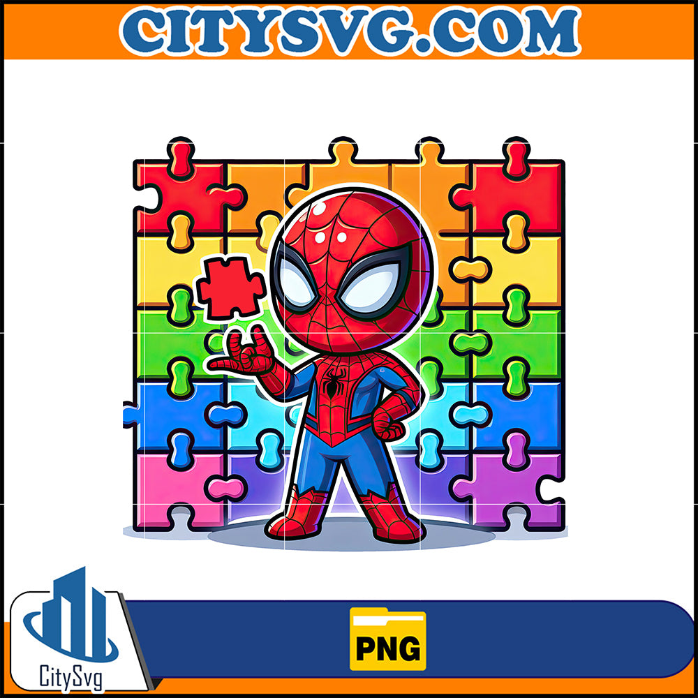 Superhero Spider Man Autism Png, Autism Superhero Png, Autism Awarenes ...