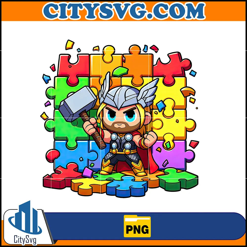 Superhero Thor Autism Png, Autism Superhero Png, Autism Awareness Png ...