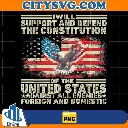 Support-Defend-The-Constitution-US-Flag-Eagle-4th-of-July-Png
