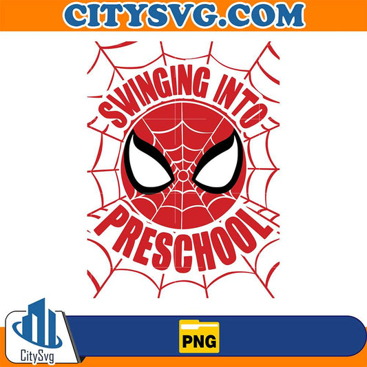 Swinging-Into-Preschool-Spiderman-Back-To-School-Png