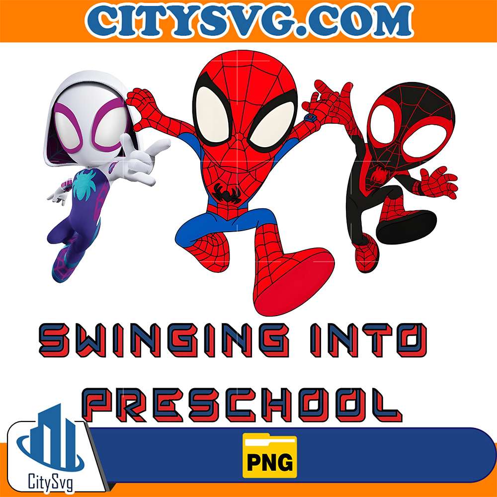 Swinging-Into-Preschool-Spiderman-Png