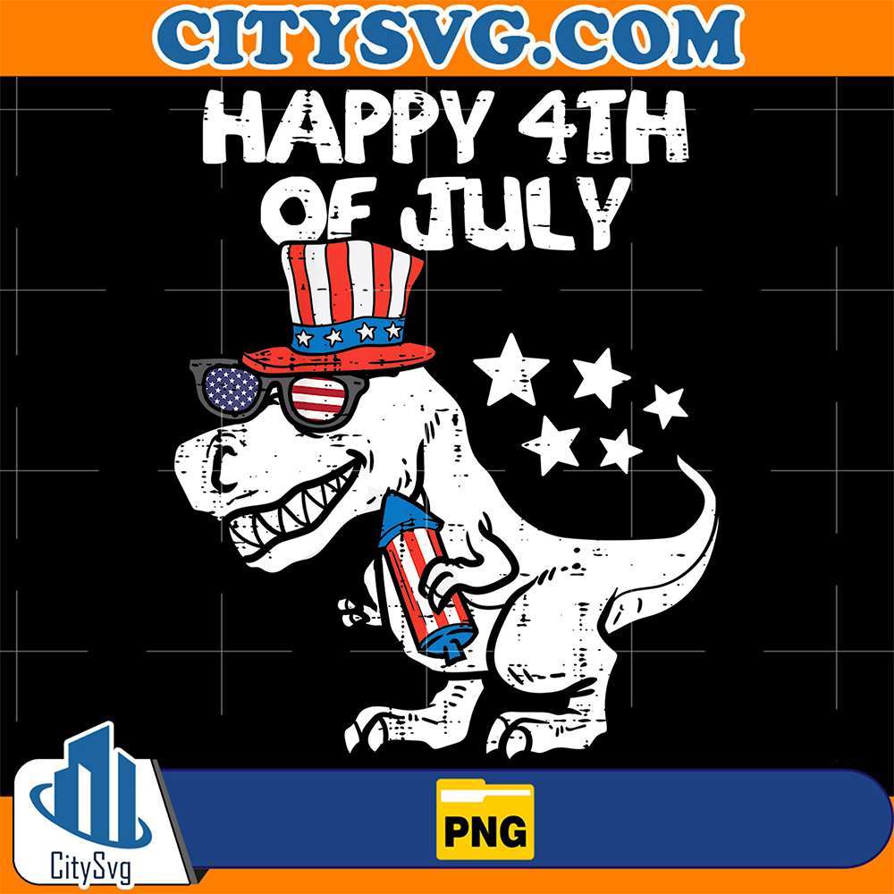 T-rex-Dinosaur-America-4th-Of-July-Png
