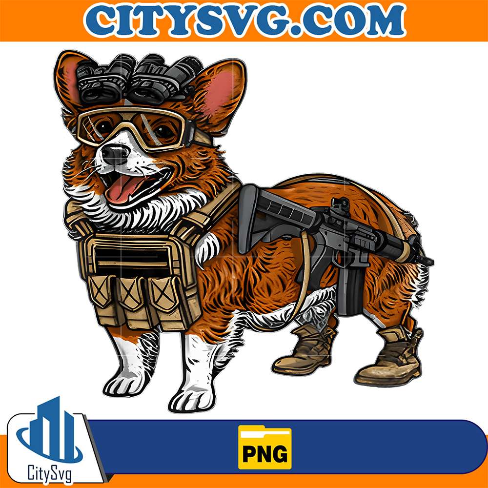 Tactical-Corgi-Dog-Png