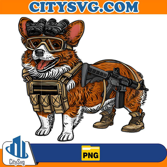Tactical-Corgi-Dog-Png