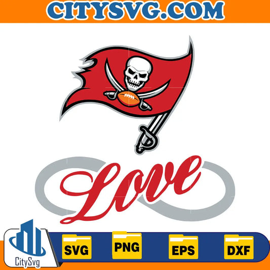 Love Tampa Bay Buccaneers Svg CitySvg