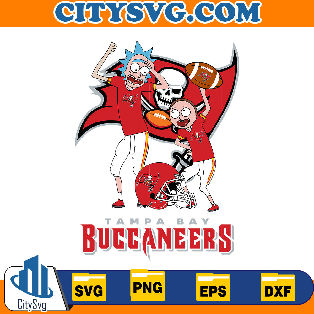 Rick and Morty Tampa Bay Buccaneers Svg