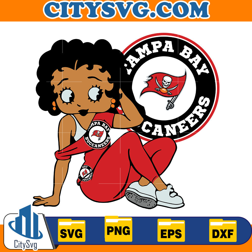 Betty Boop Tampa Bay Buccaneers Svg