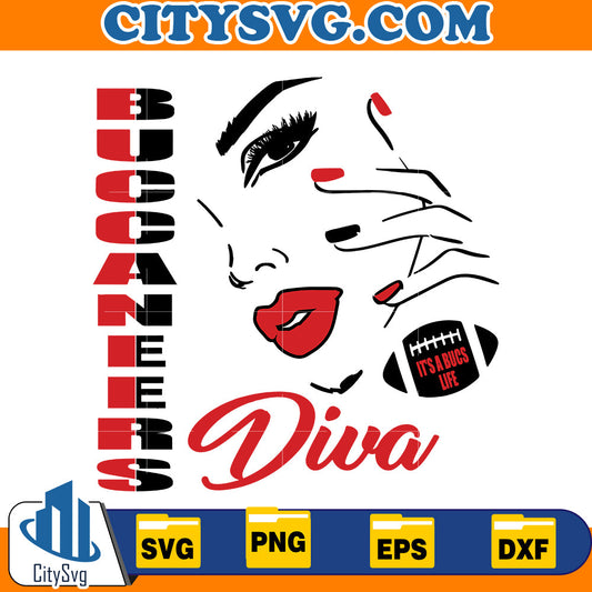 Diva Tampa Bay Buccaneers Svg