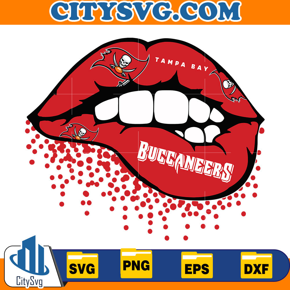 Lips Tampa Bay Buccaneers Svg