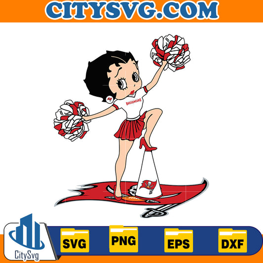 Betty Boop Tampa Bay Buccaneers Svg