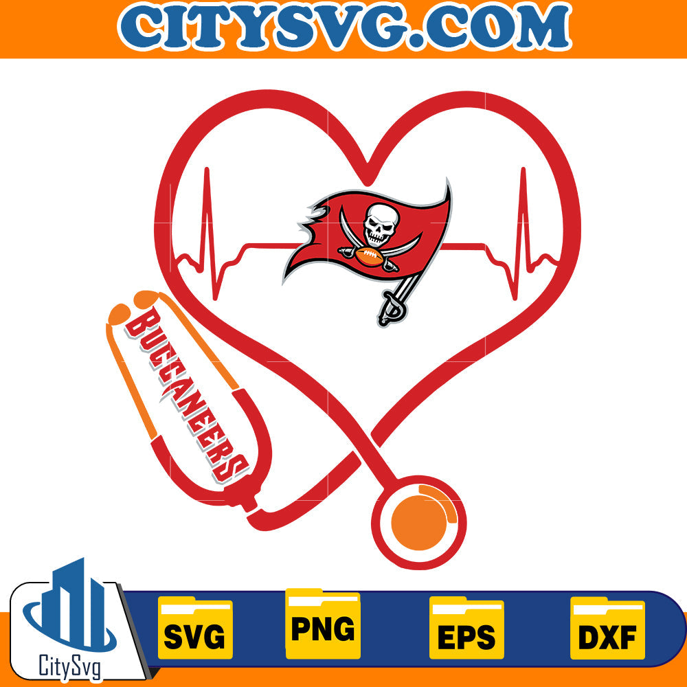 Heart Tampa Bay Buccaneers Svg