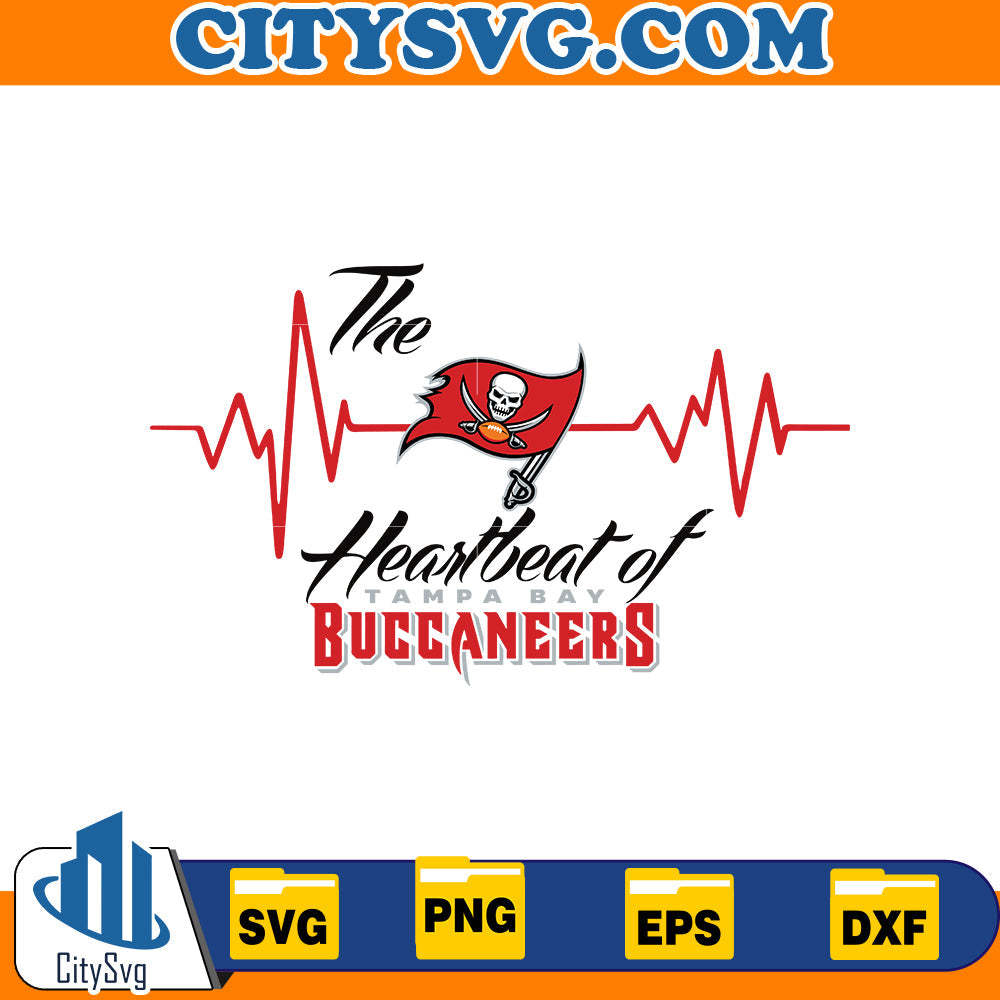 The heatbeat of Tampa Bay Buccaneers Svg