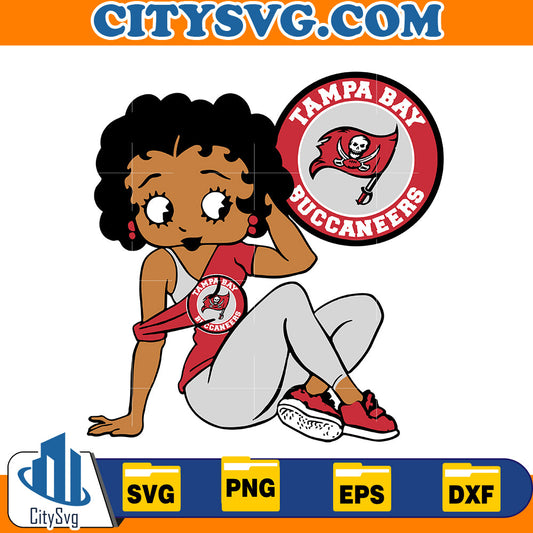 Betty Boop Tampa Bay Buccaneers Svg