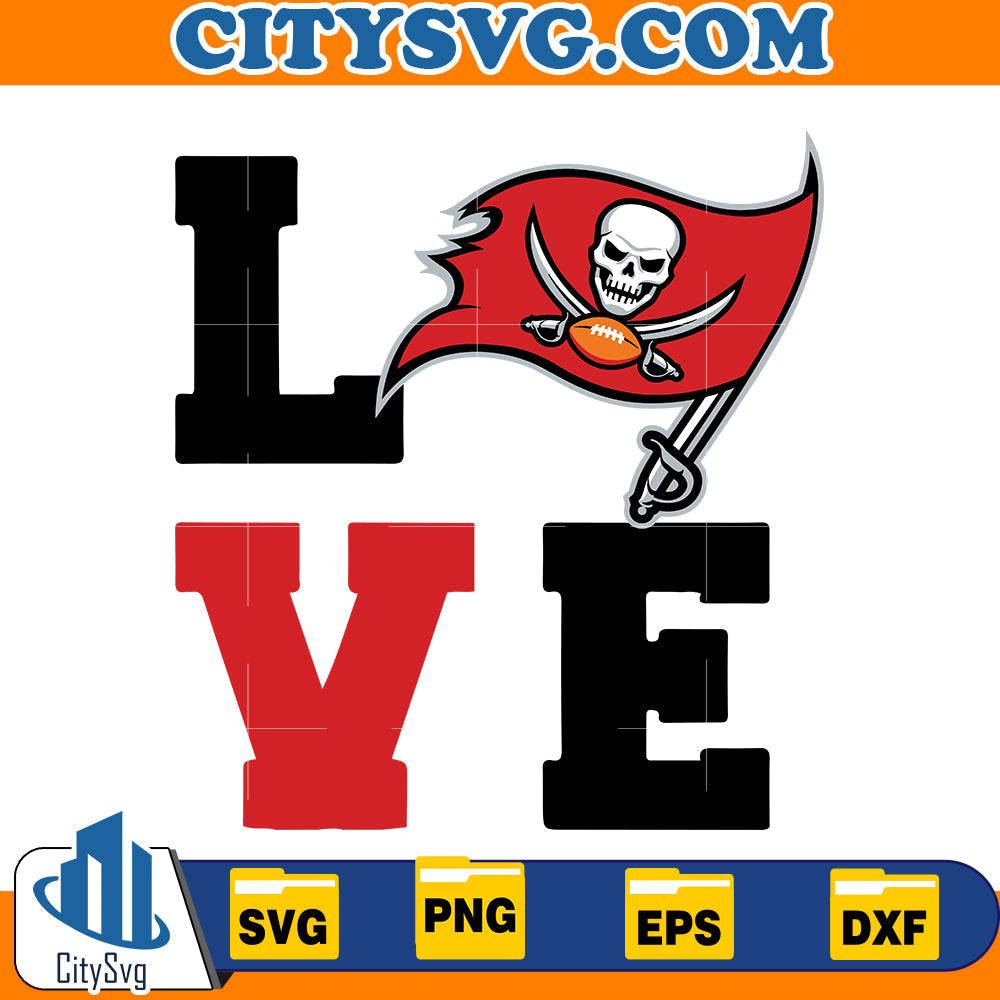 Love Tampa Bay Buccaneers Svg