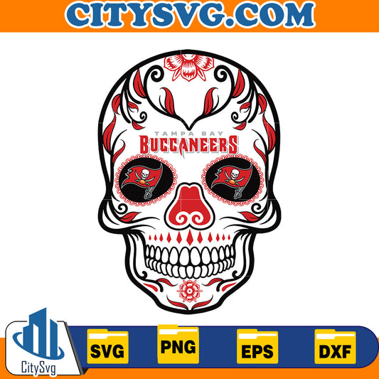 Skull Tampa Bay Buccaneers Svg