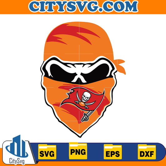 Skull Tampa Bay Buccaneers Svg