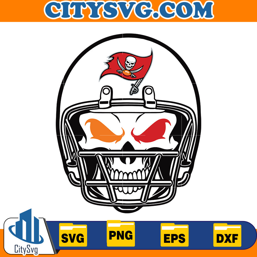 Skull Tampa Bay Buccaneers Svg