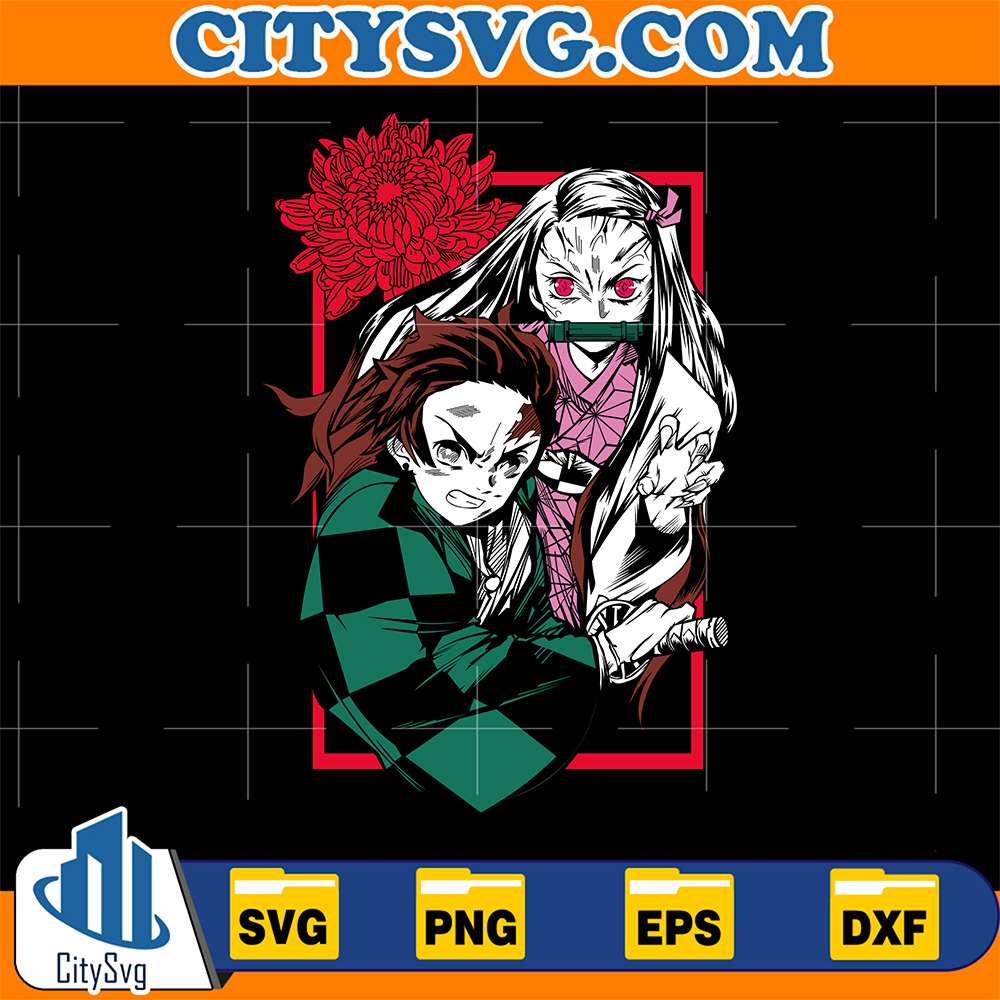 Tanjiro-And-Kamado-Nezuko-Demon-Slayer-Svg