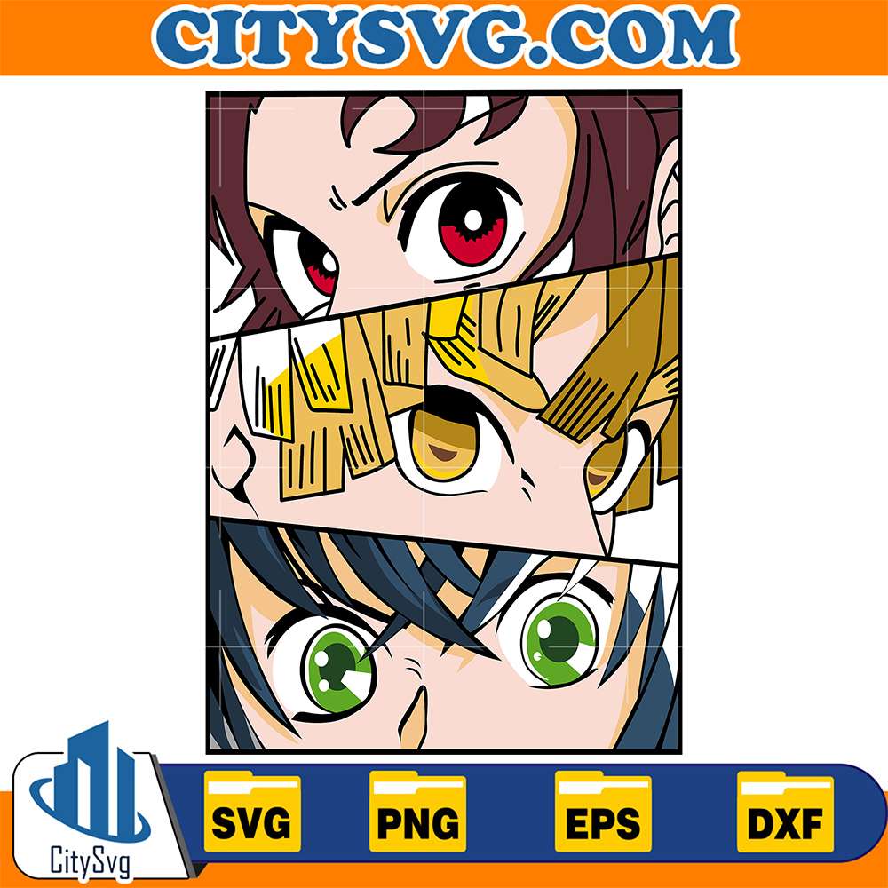 Tanjiro Friends Demon Slayer Svg CitySvg