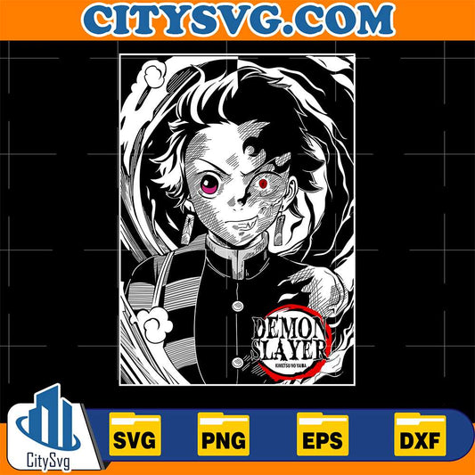 Tanjiro-Half-Demon-Slayer-Anime-Dark-Style-Svg