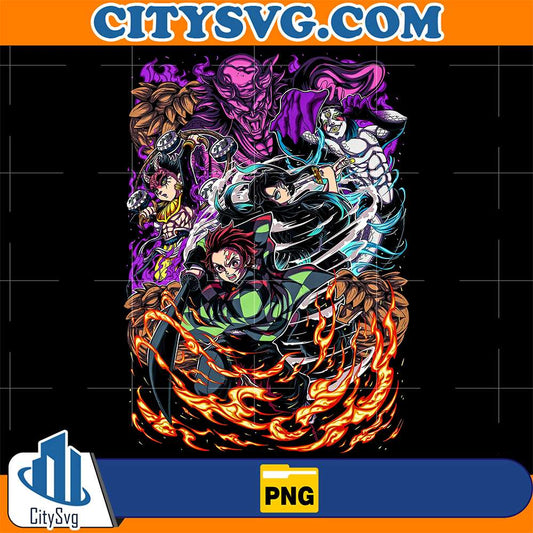 Tanjiro-Nezuko-Hashira-vs-Muzan-Demon-Slayer-Png