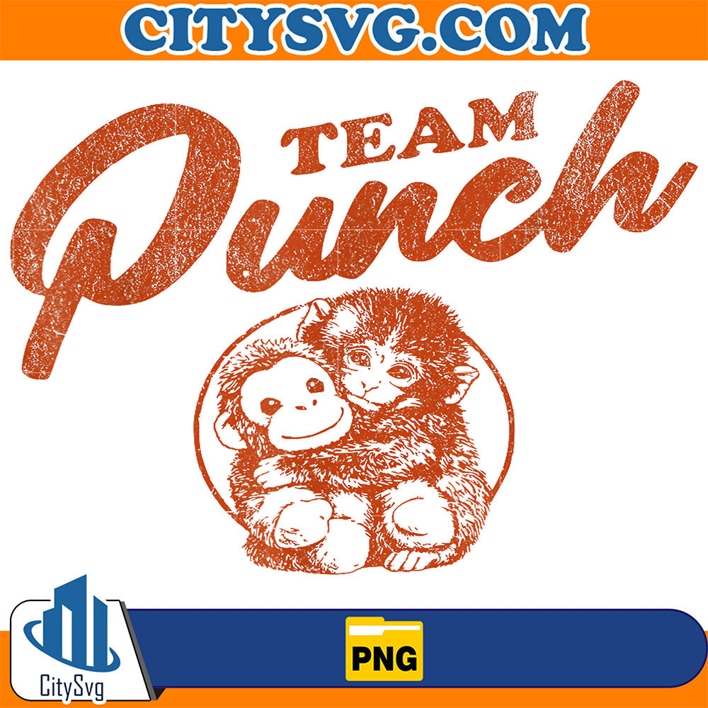 Team-Punch-Cute-Punch-Monkey-With-Plush-Orangutan-Png