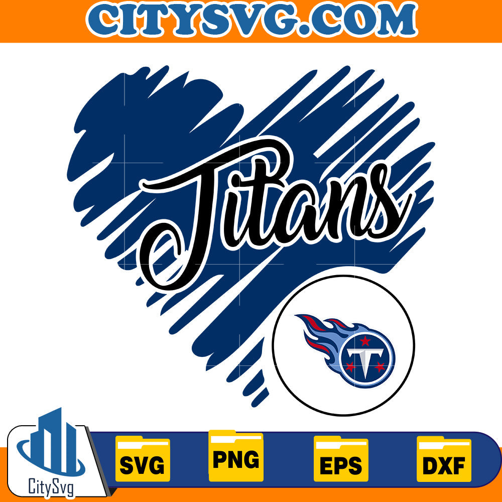 Heart Tennessee Titans Svg