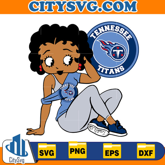 Betty Boop Tennessee Titans Svg