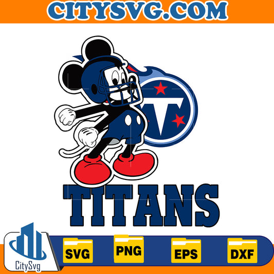 Mickey Tennessee Titans Svg