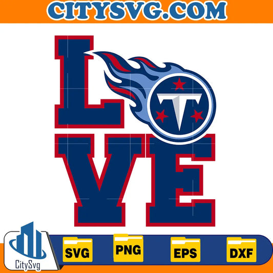 Love Tennessee Titans Svg CitySvg