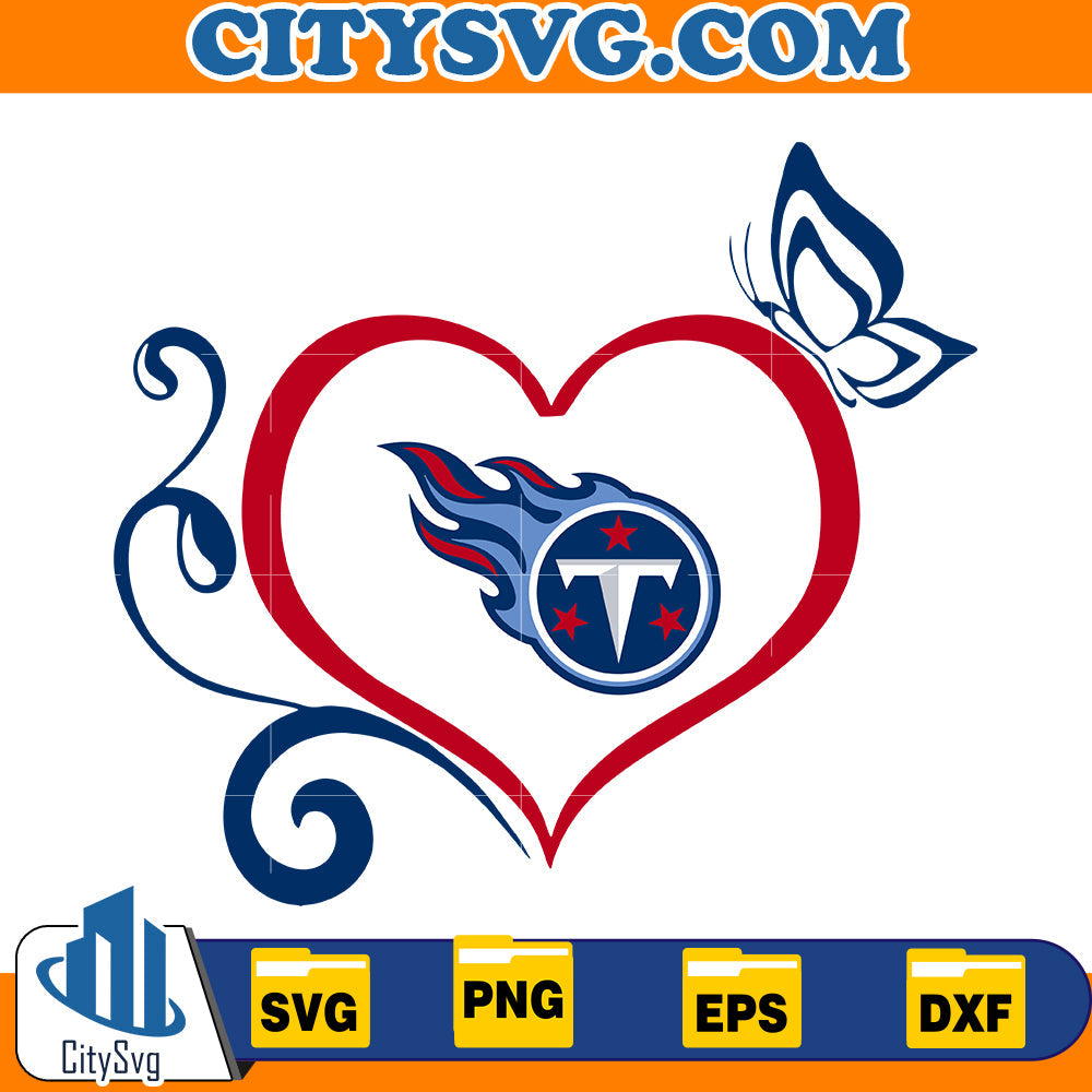 Heart Tennessee Titans Svg