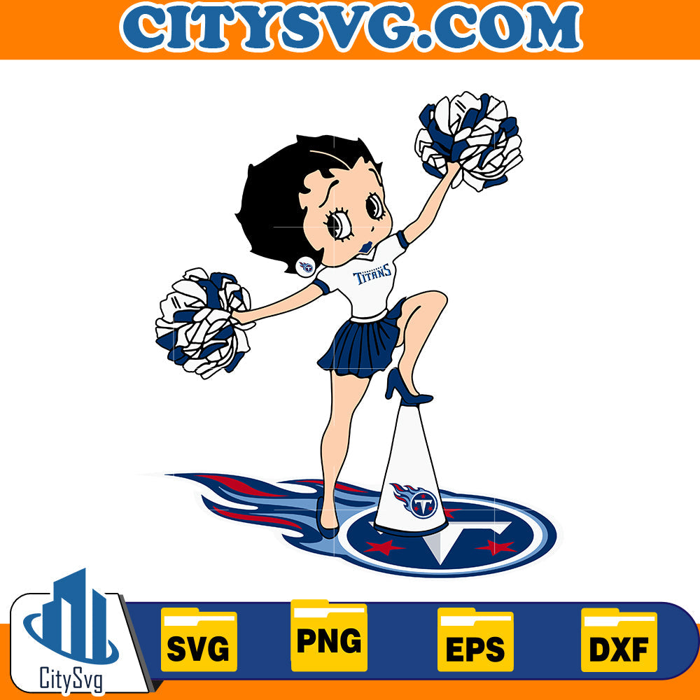 Betty Boop Tennessee Titans Svg