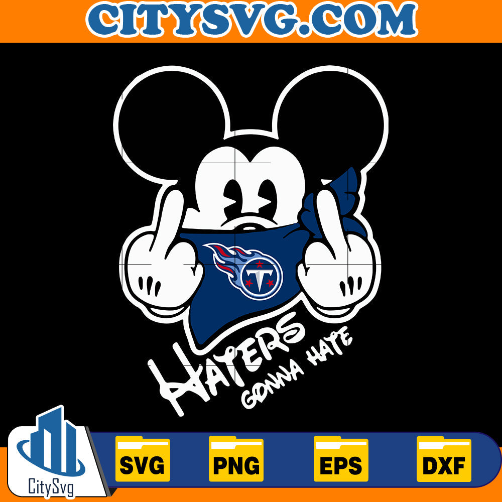 Mickey Mouse Middle Finger Tennessee Titans Svg