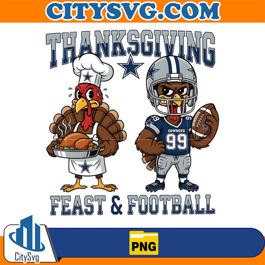 Thanksgiving-Feast-And-Football-Dallas-Cowboys-Png