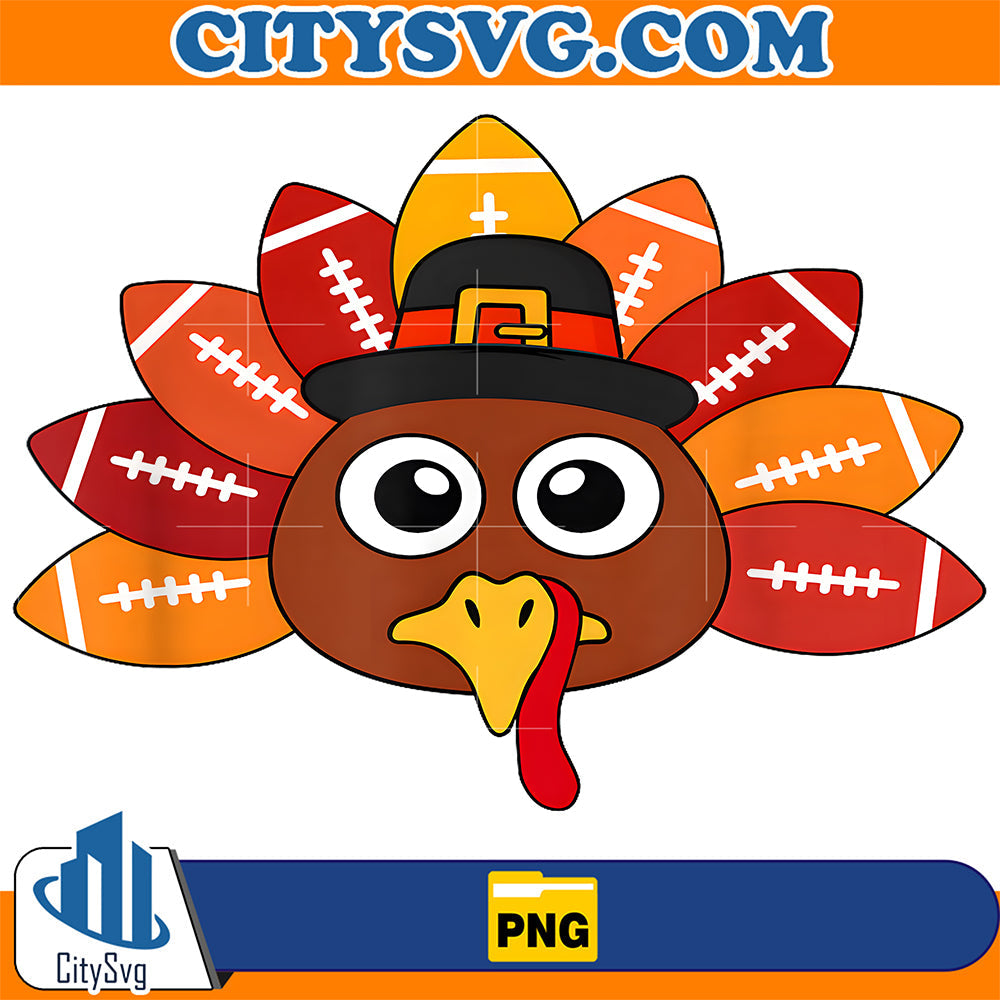 Thanksgiving Football Player Autumn Fall Baby Turkey Png CitySvg