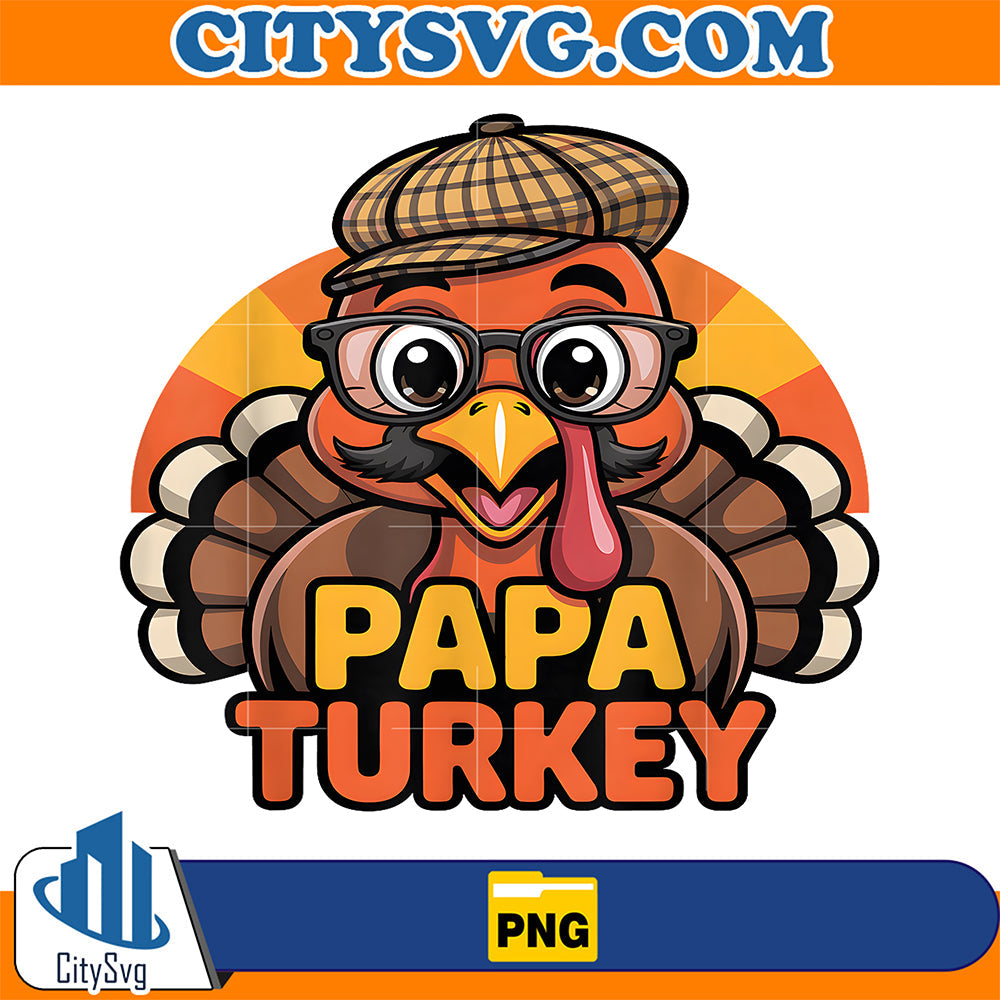 Thanksgiving-Papa-Turkey-Family-Matching-Png
