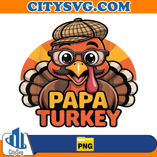 Thanksgiving-Papa-Turkey-Family-Matching-Png