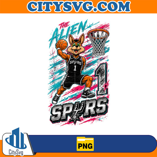 The-Alien-Spurs-Basketball-Mascot-Png